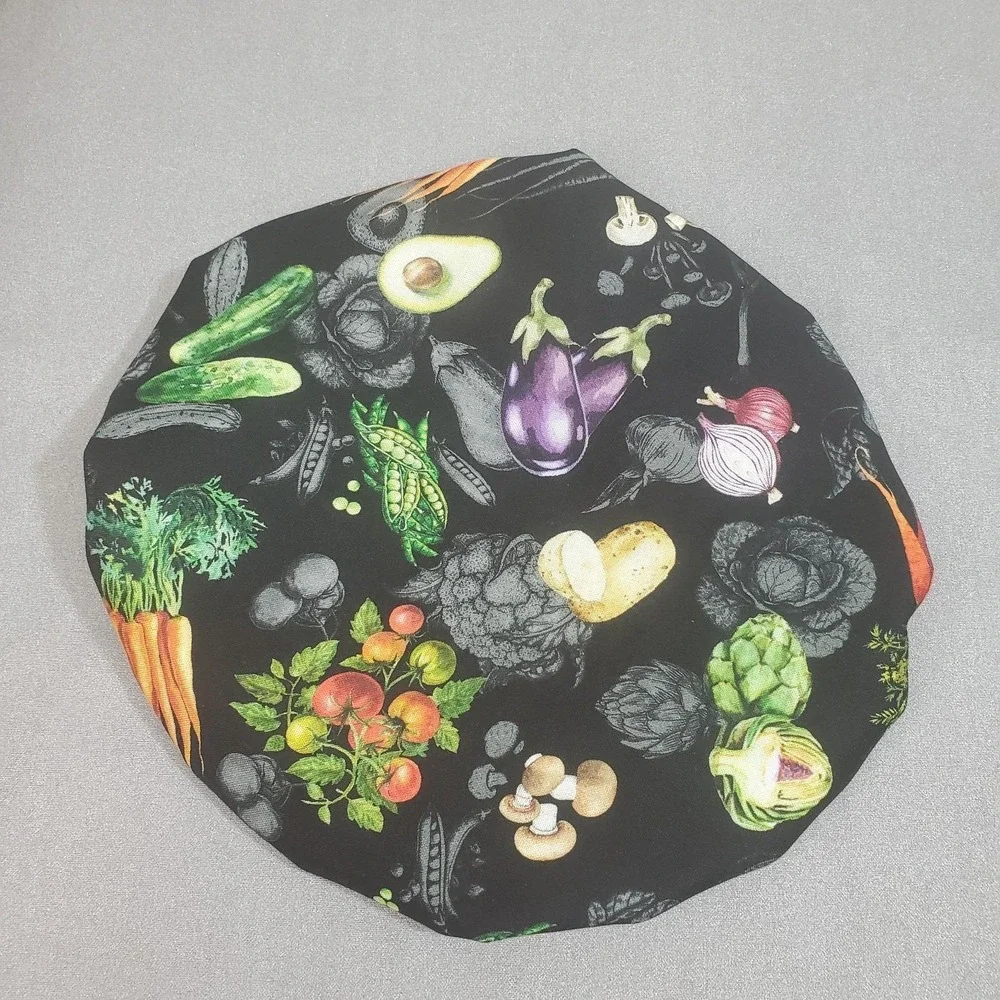 Garden Veggies /Dots Reversible KitchenAid Mixer Mixing‎ Bowl Cover Bread Baking